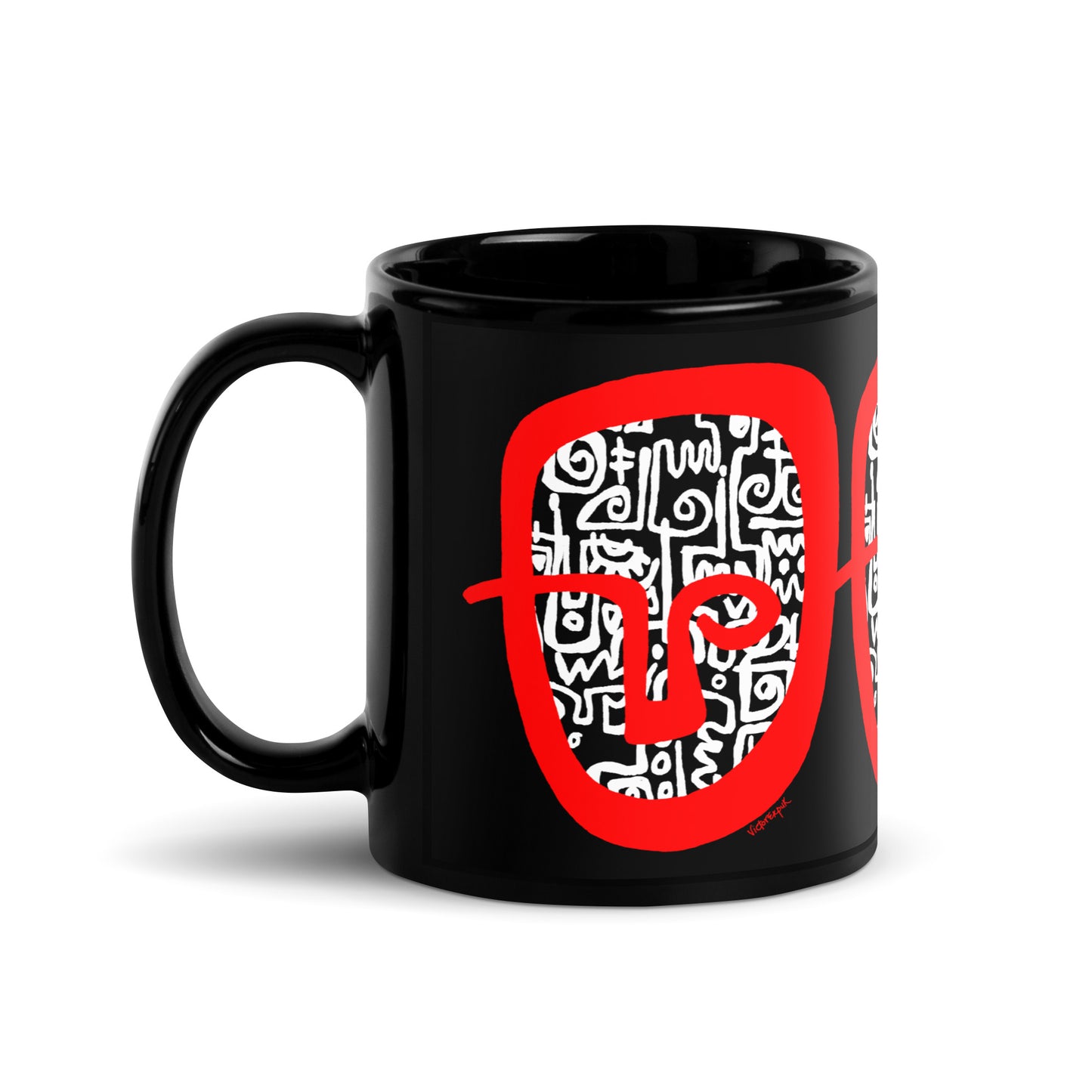 RED HEAD Mug black glossy Mug
