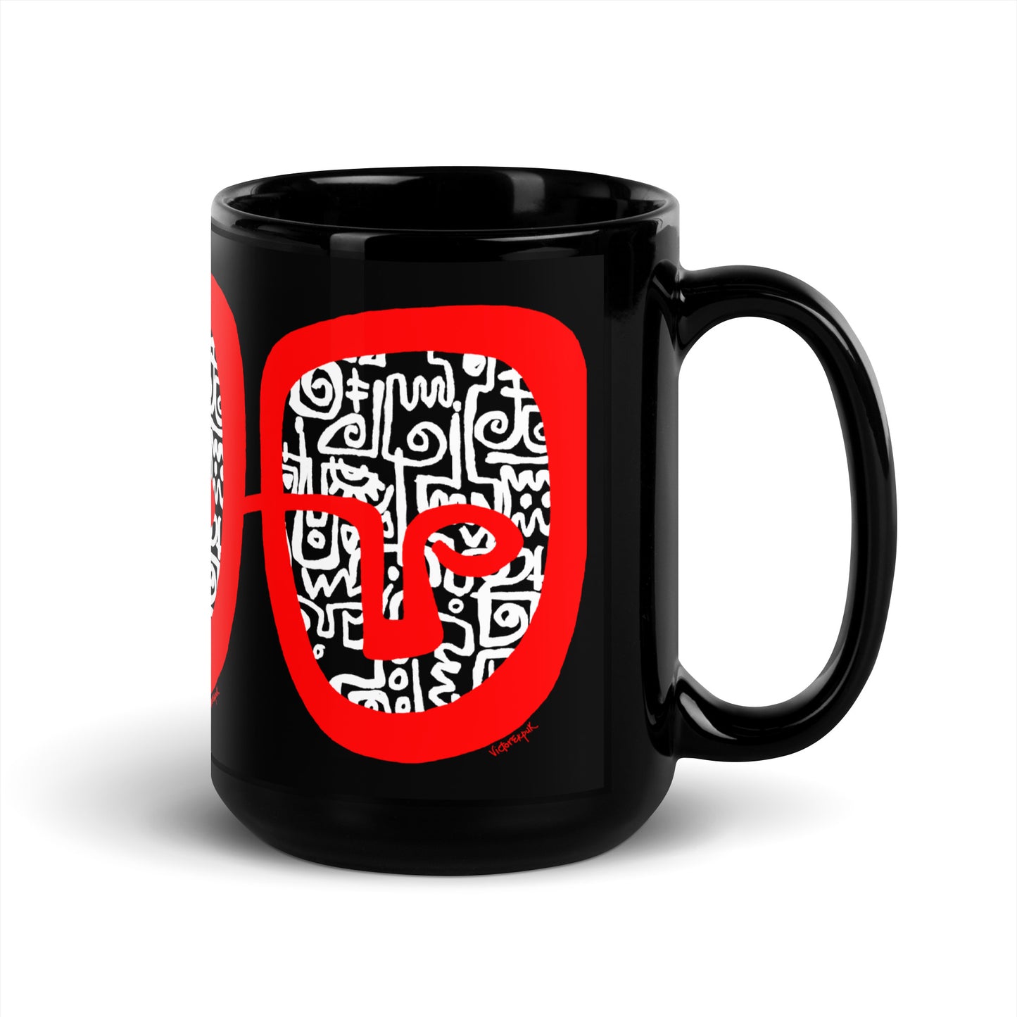 RED HEAD Mug black glossy Mug