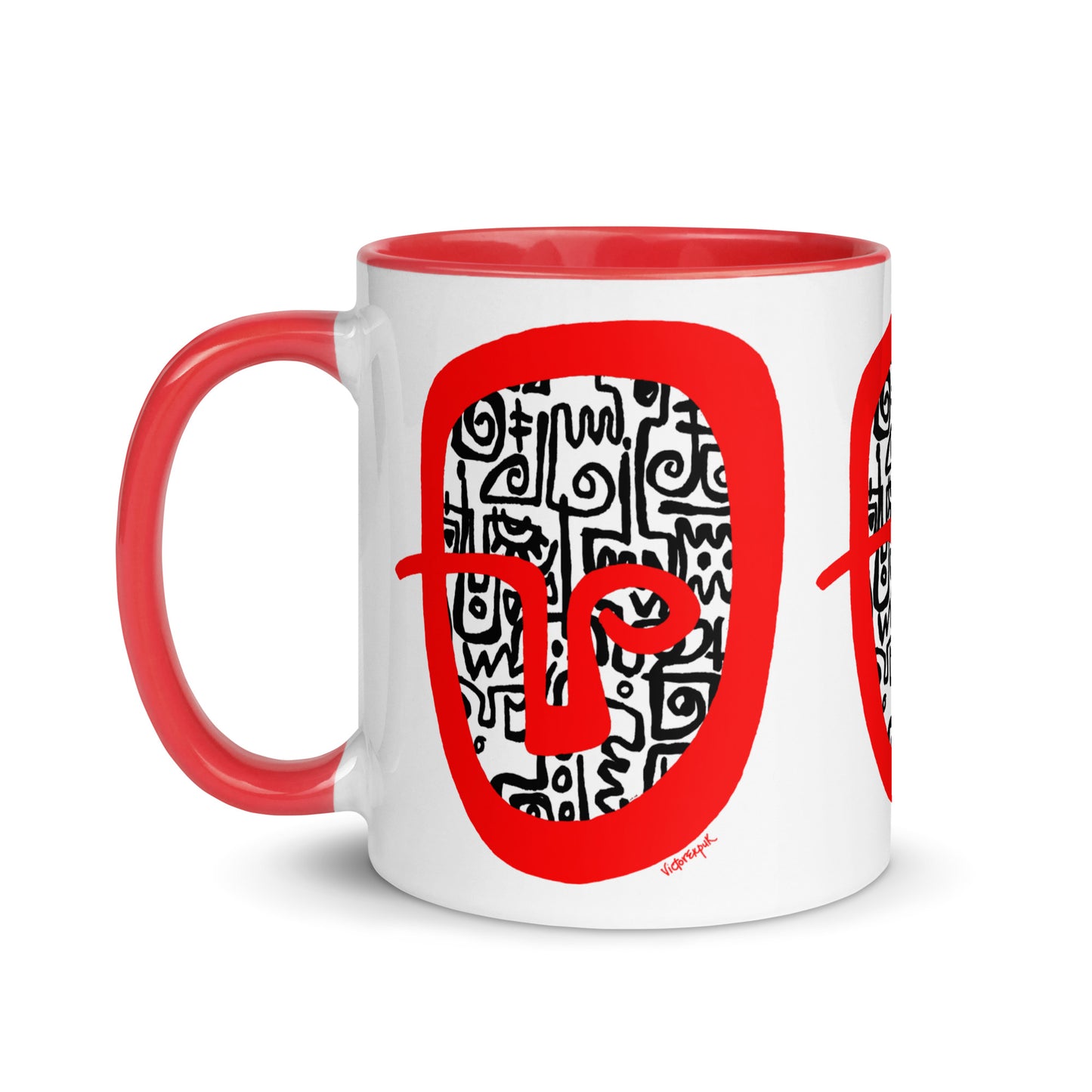 RED HEAD Mug with Color Inside