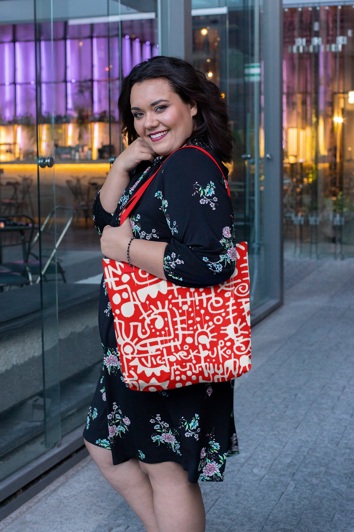 INK SPLASH (white/red) Tote bag