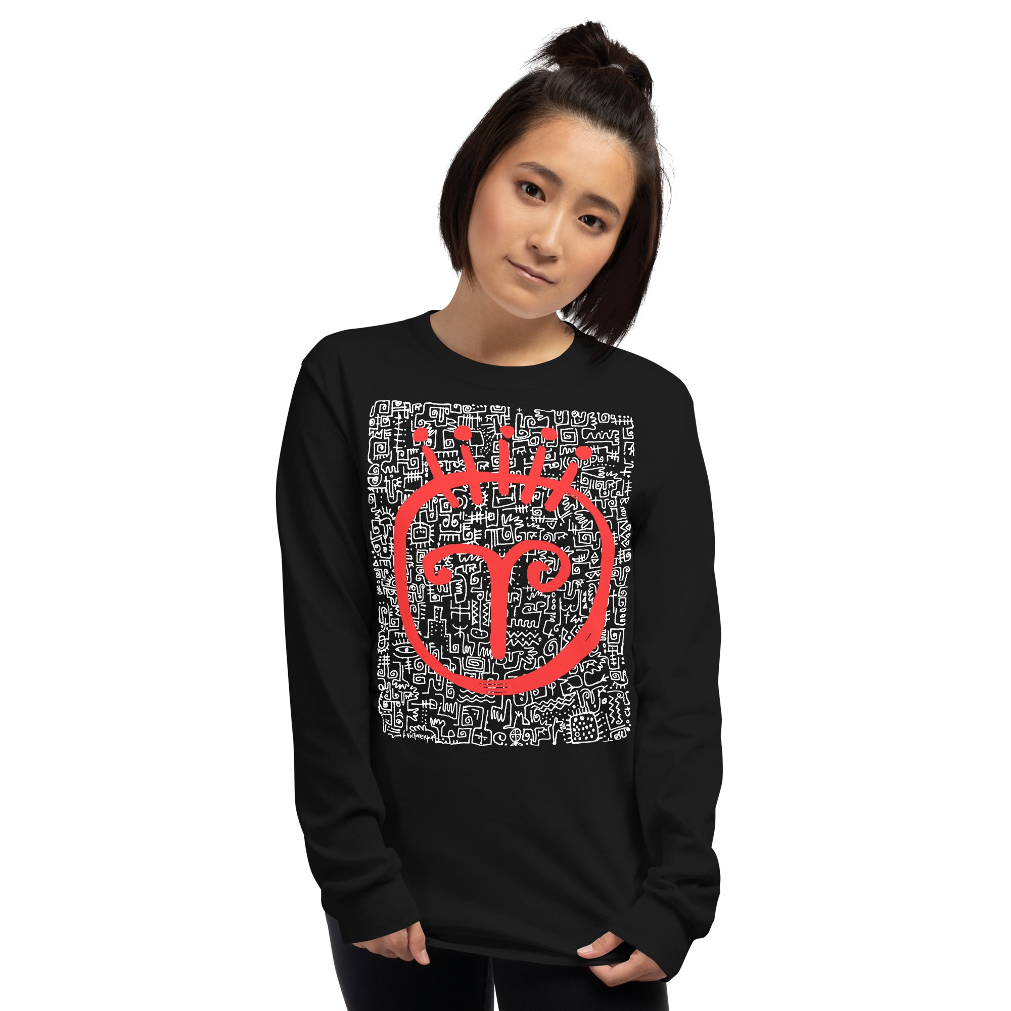 RED FACE unisex Long Sleeve Shirt (Regular fit)