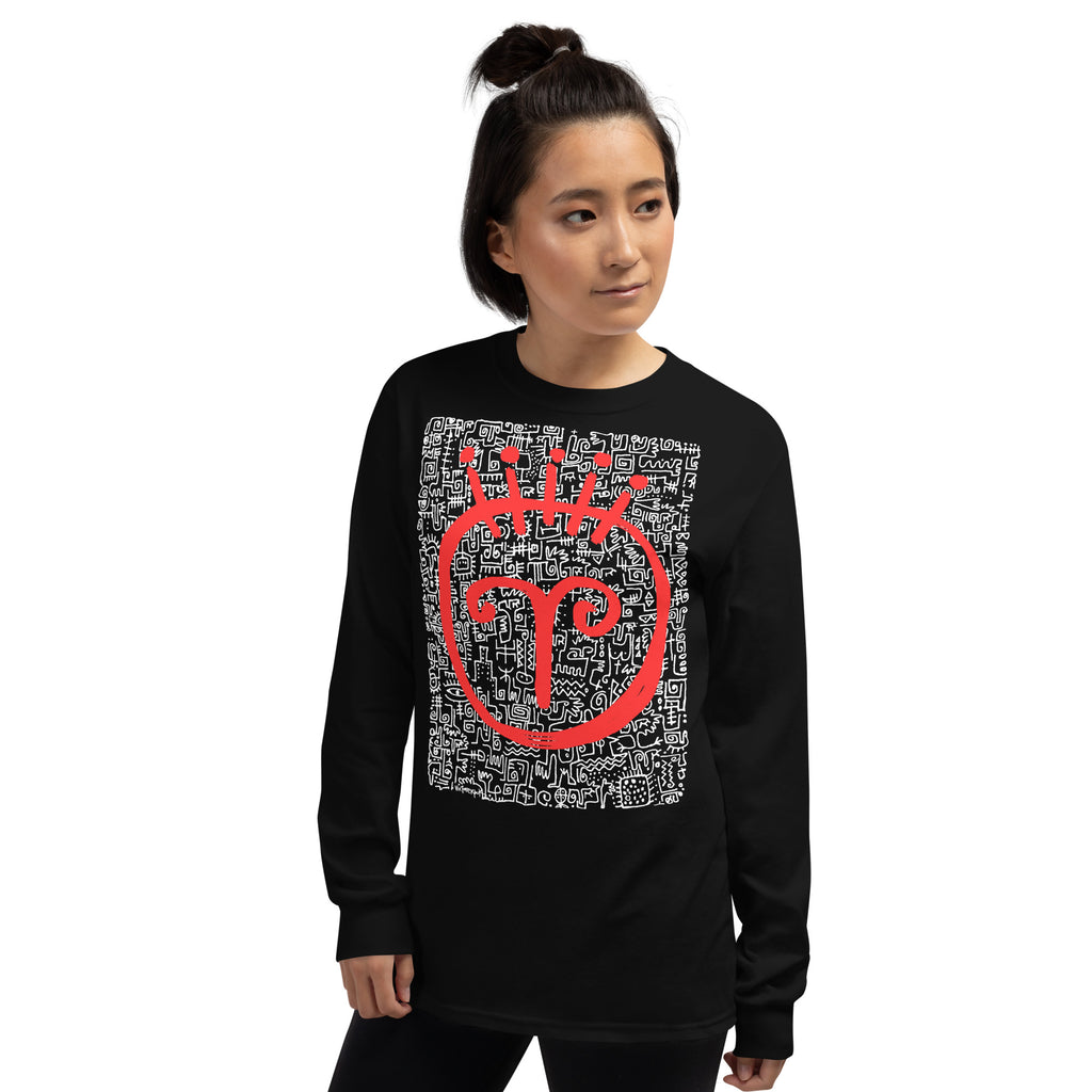 RED FACE unisex Long Sleeve Shirt (Regular fit)