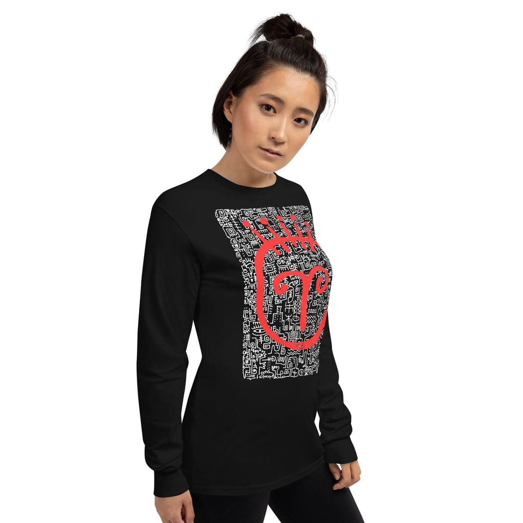 RED FACE unisex Long Sleeve Shirt (Regular fit)