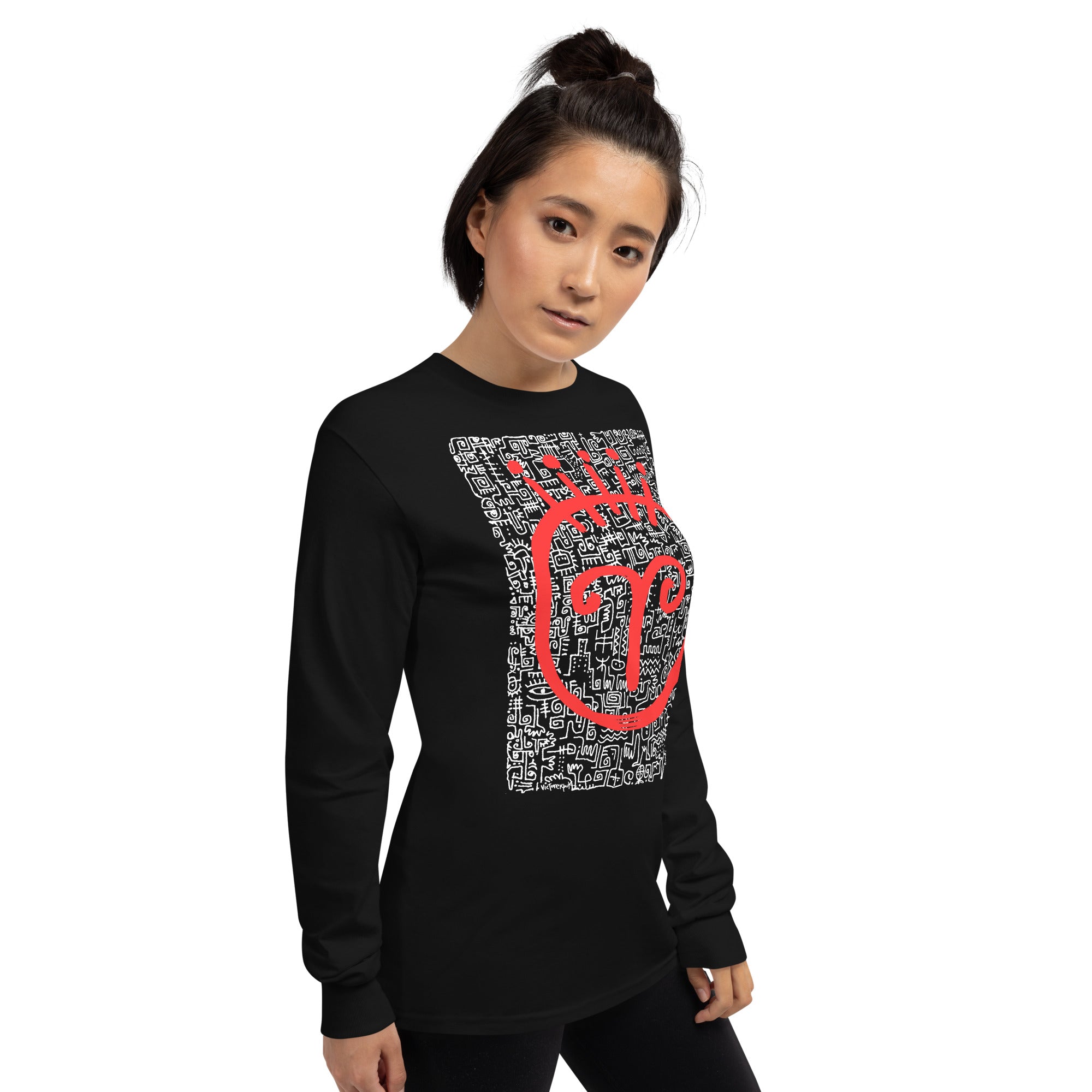 RED FACE unisex Long Sleeve Shirt (Regular fit)