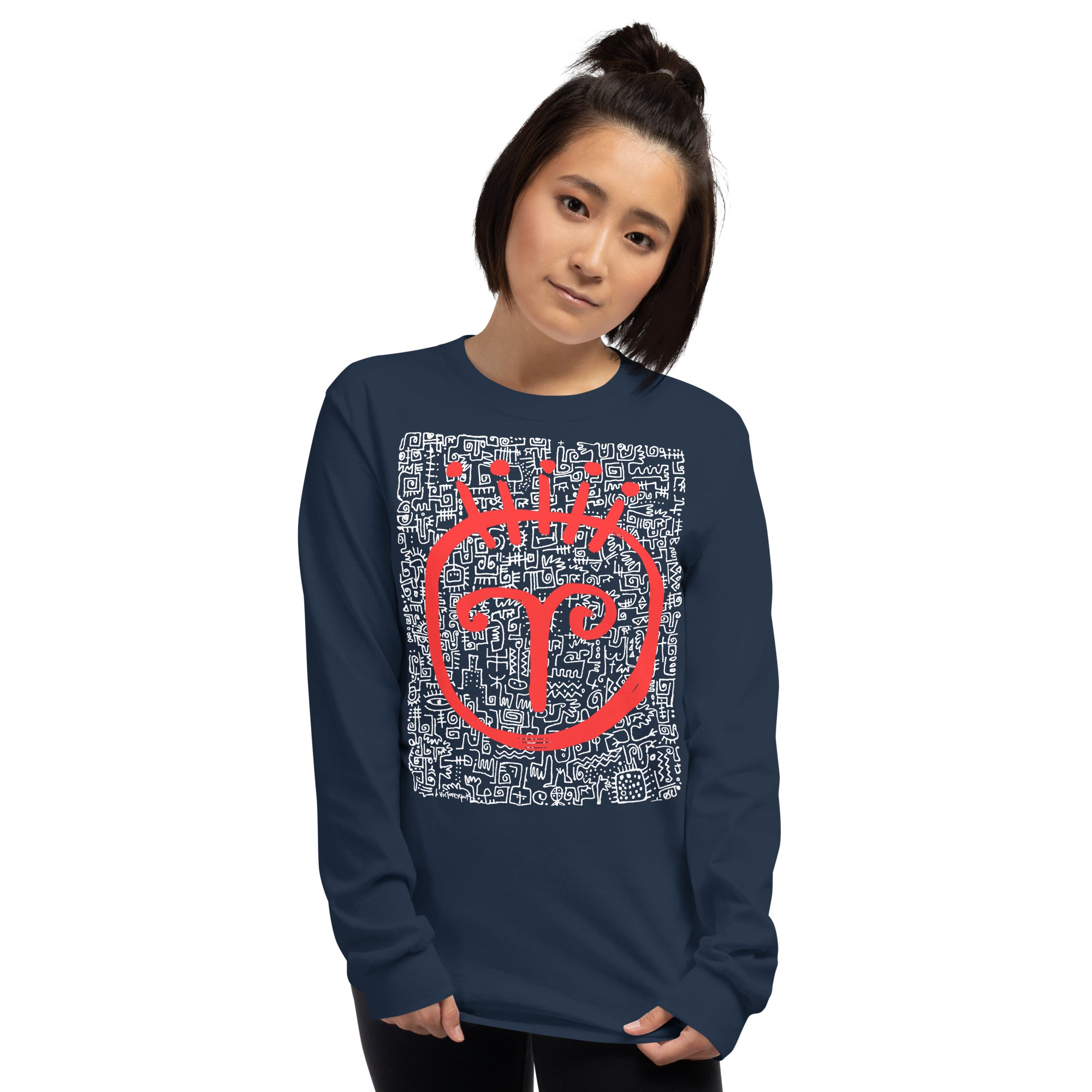 RED FACE unisex Long Sleeve Shirt (Regular fit)