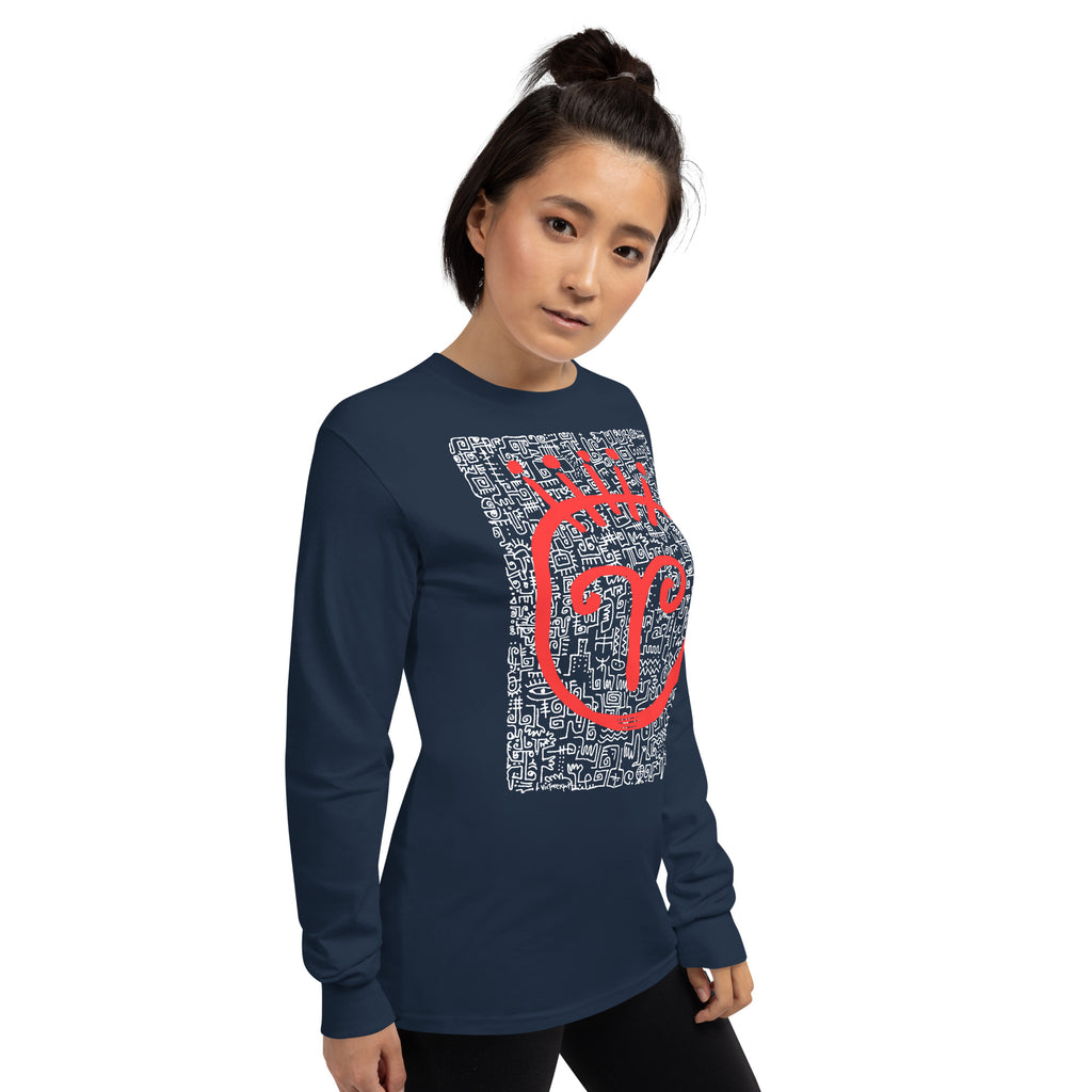RED FACE unisex Long Sleeve Shirt (Regular fit)