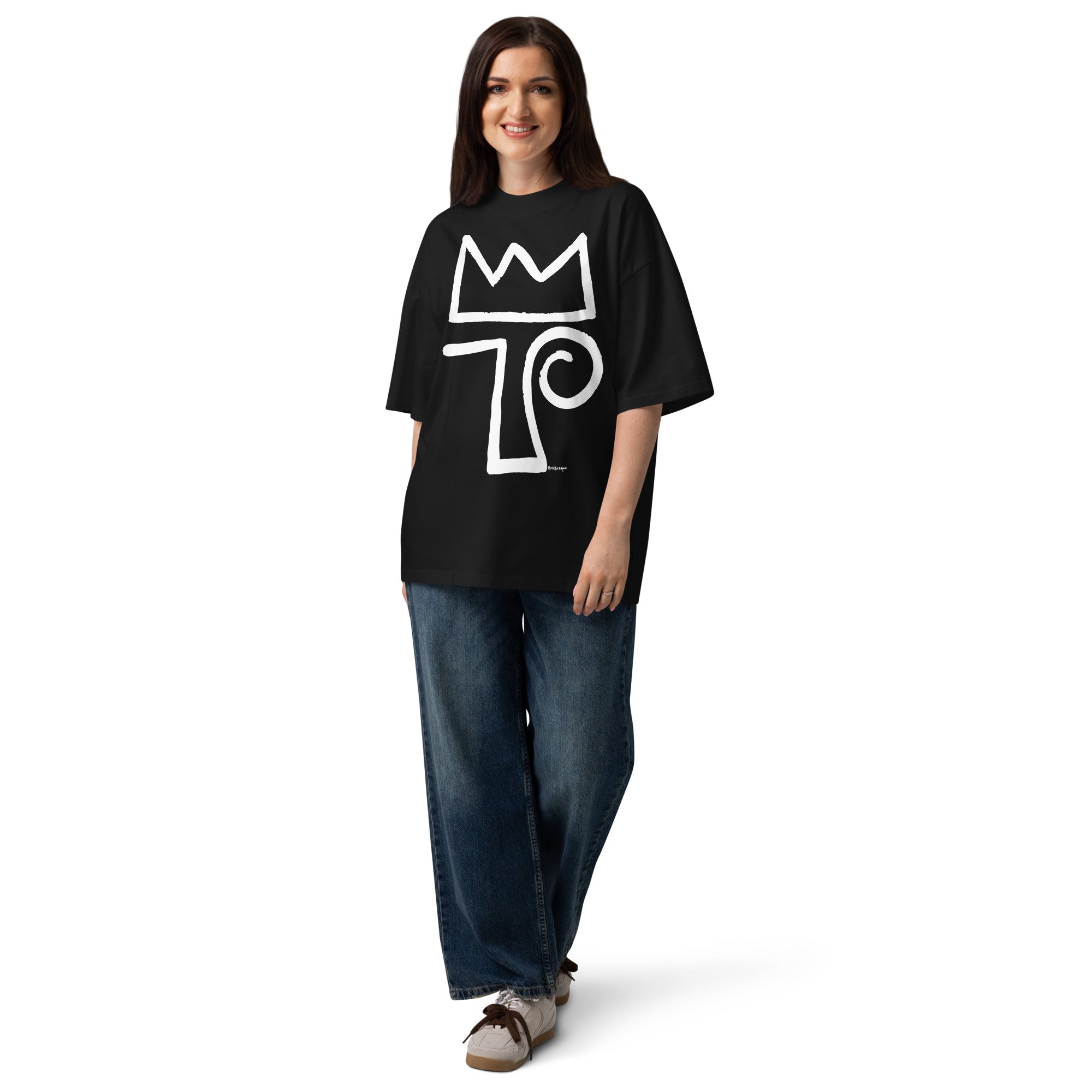 ANODA RULA Unisex organic oversized high neck t-shirt
