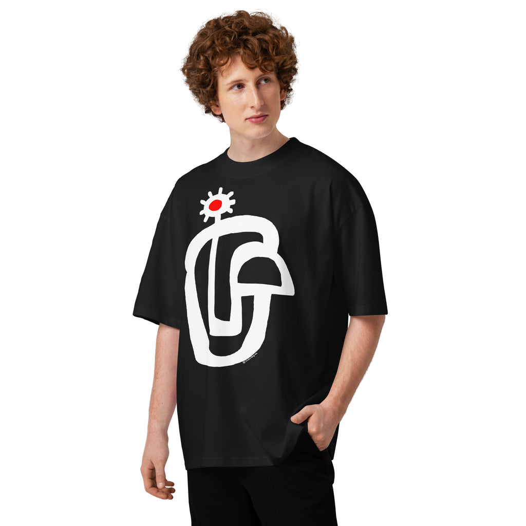 SAINT Unisex organic oversized high neck t-shirt