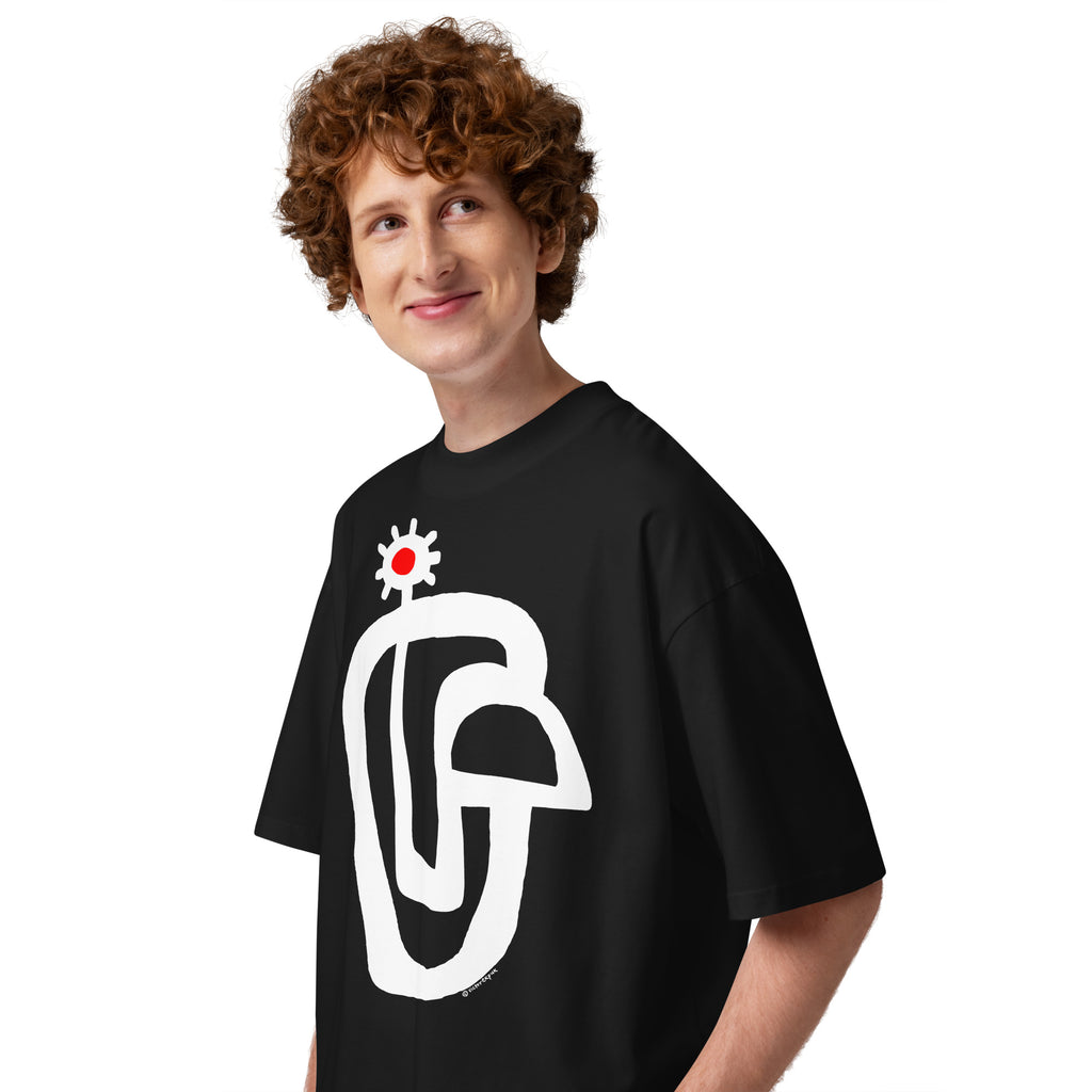 SAINT Unisex organic oversized high neck t-shirt
