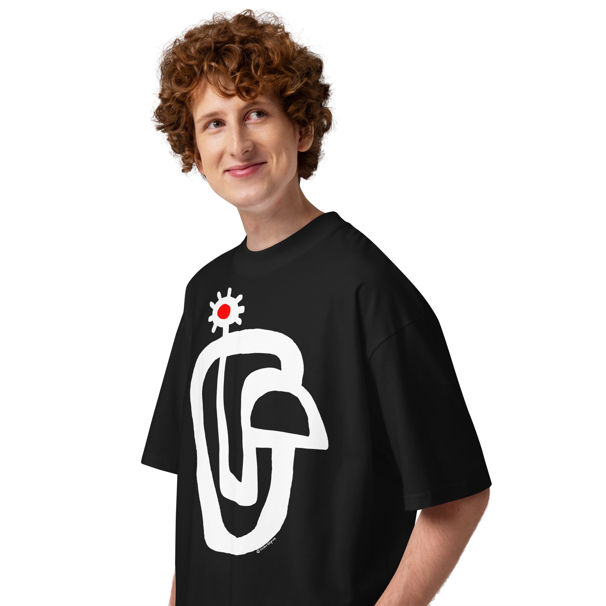SAINT Unisex organic oversized high neck t-shirt