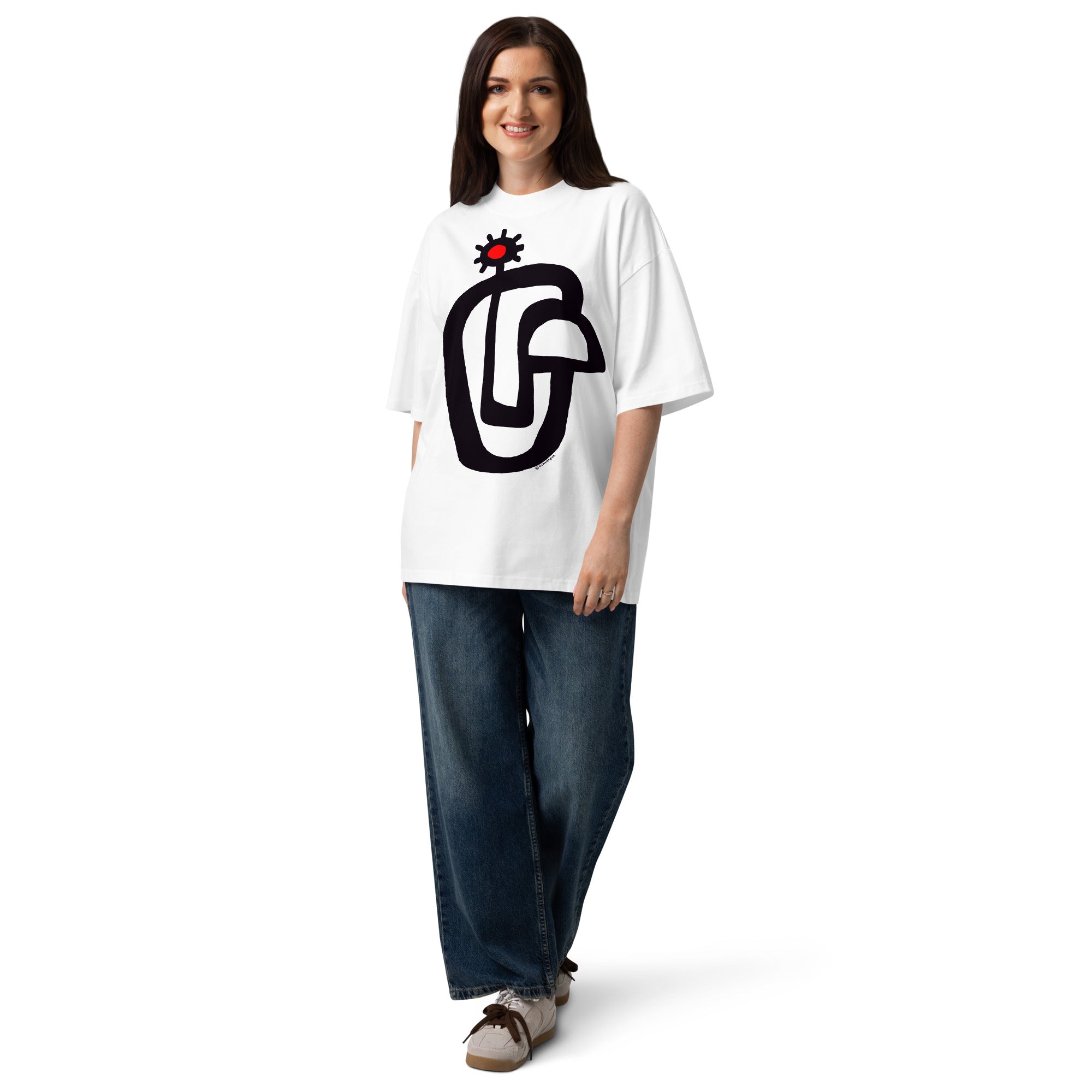SAINT Unisex organic oversized high neck t-shirt