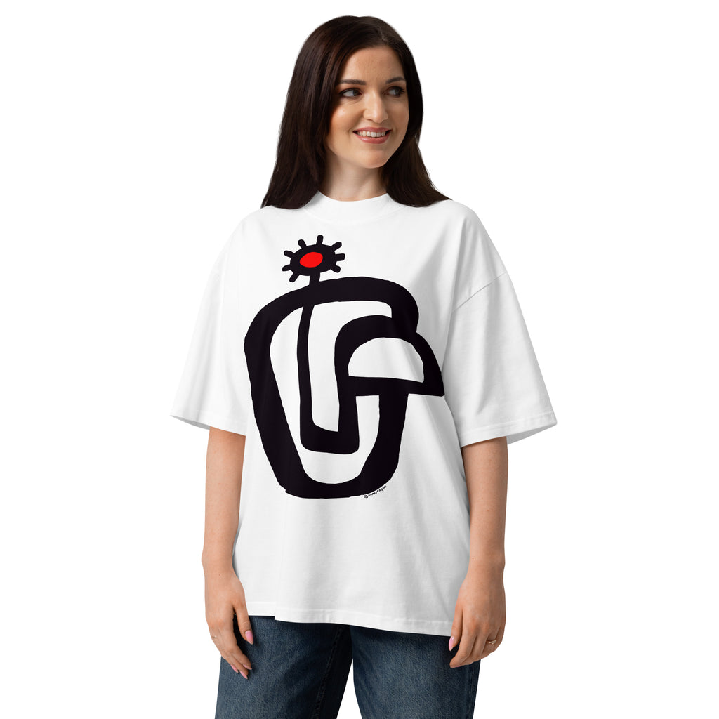 SAINT Unisex organic oversized high neck t-shirt
