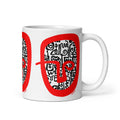RED HEAD White glossy mug