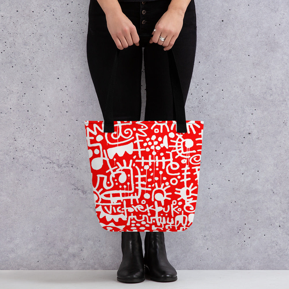 INK SPLASH (white/red) Tote bag