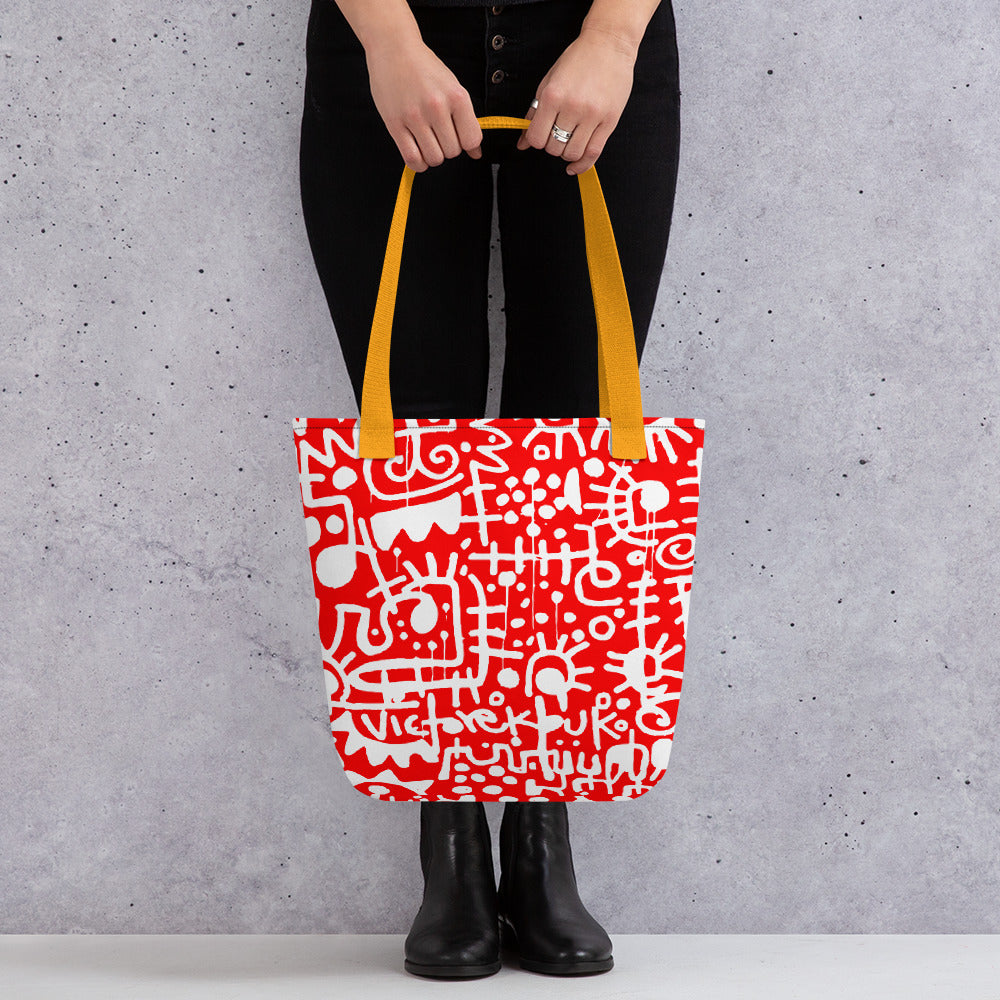 INK SPLASH (white/red) Tote bag